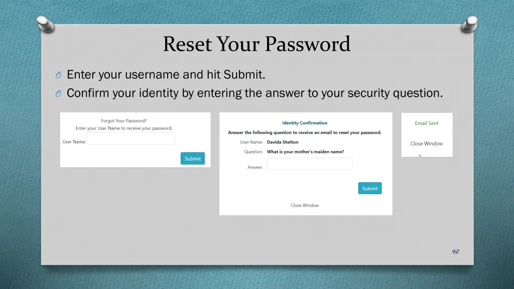 reset your password