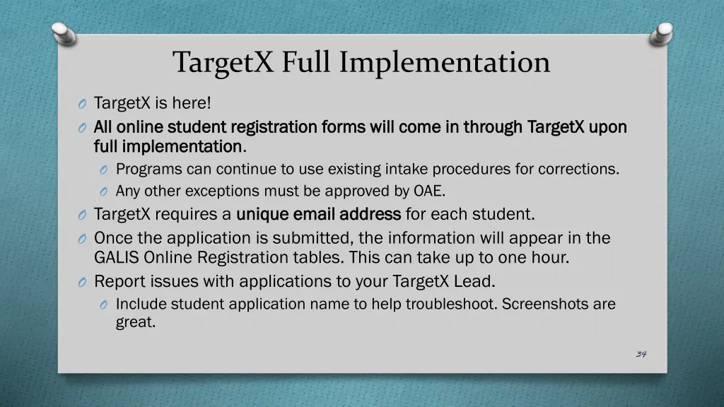 targetx full implementation