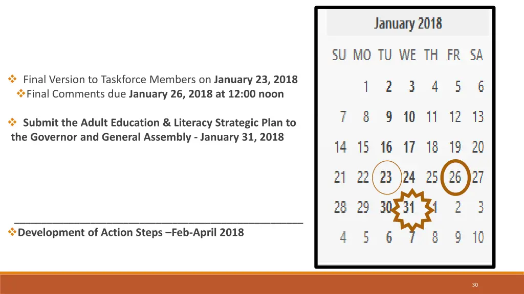 final version to taskforce members on january