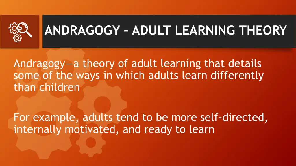 andragogy adult learning theory