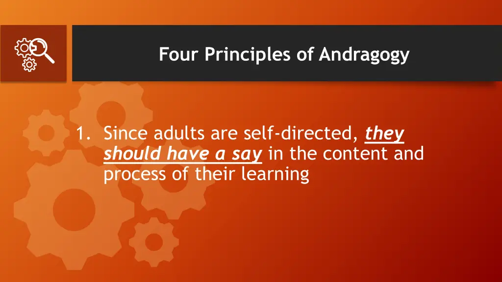 four principles of andragogy 1