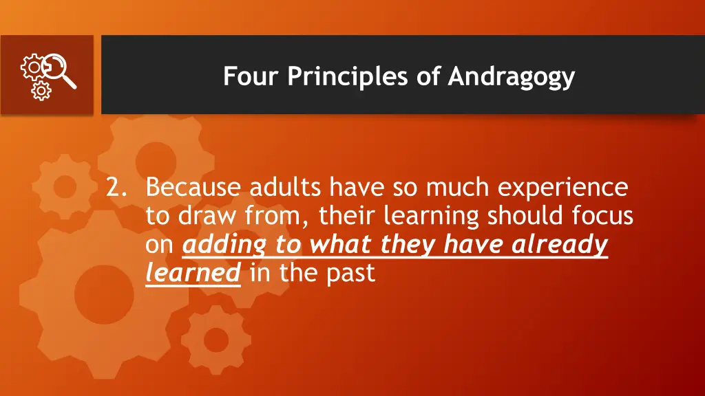 four principles of andragogy 2