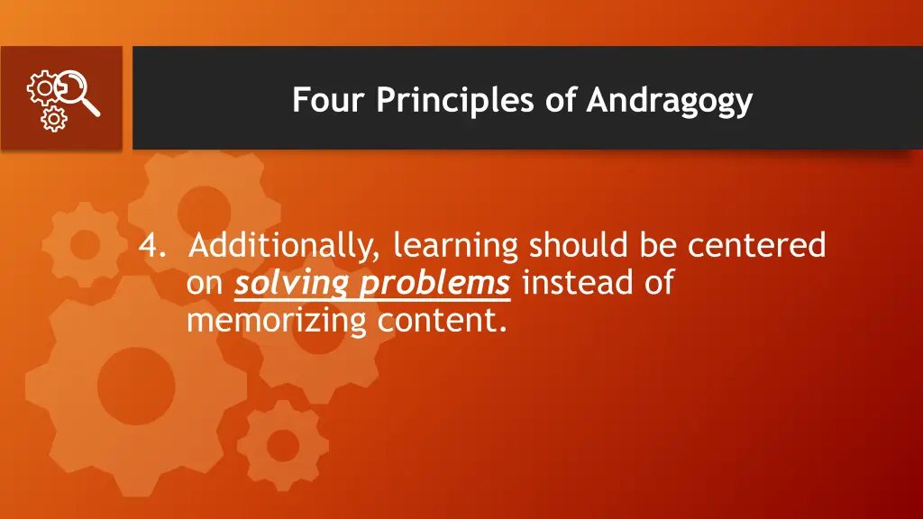 four principles of andragogy 4