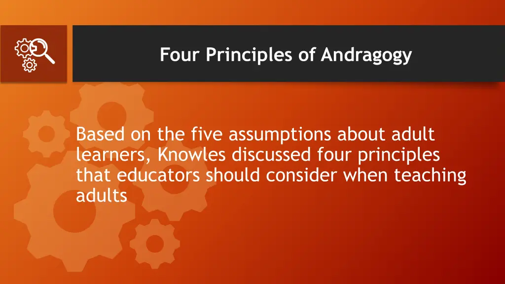 four principles of andragogy