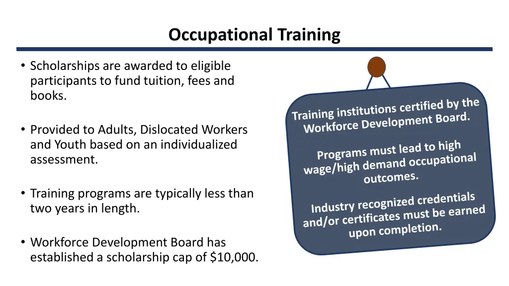 occupational training