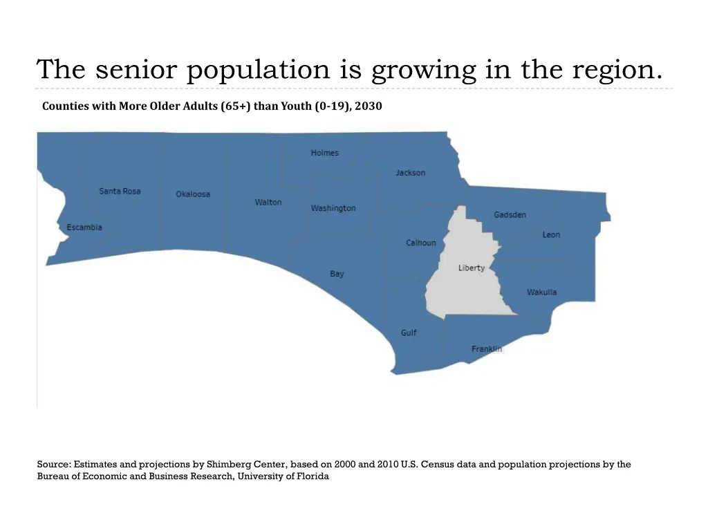 the senior population is growing in the region 2