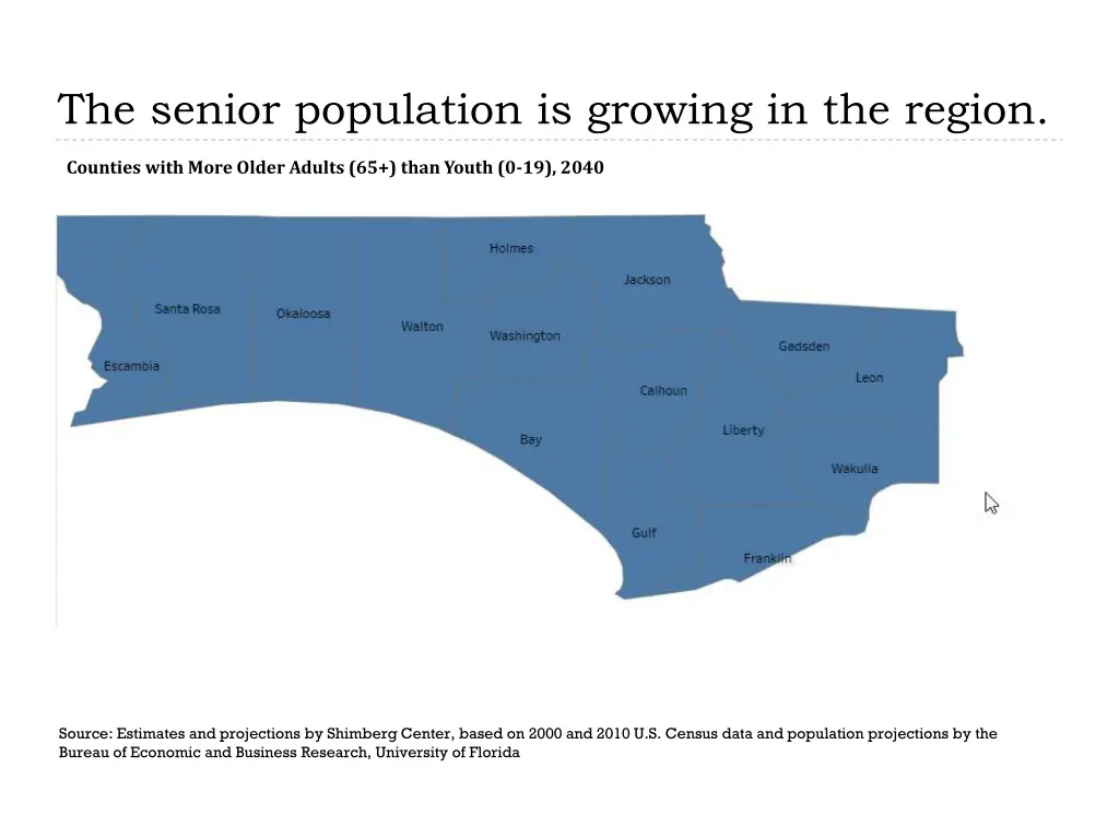 the senior population is growing in the region 3