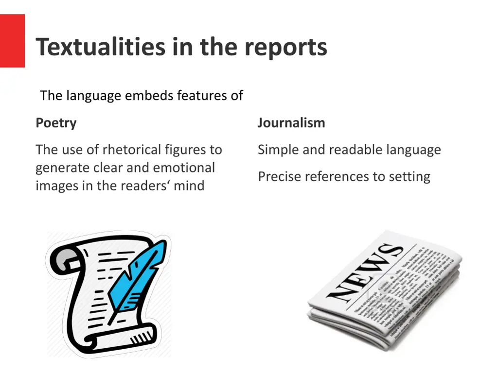 textualities in the reports