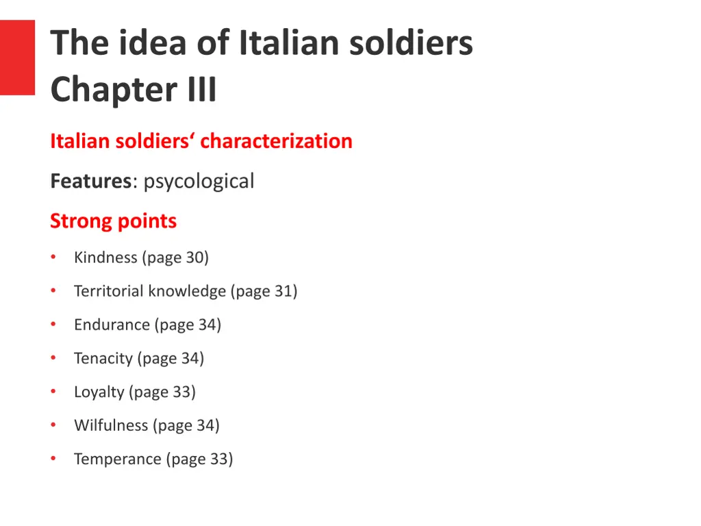 the idea of italian soldiers chapter iii