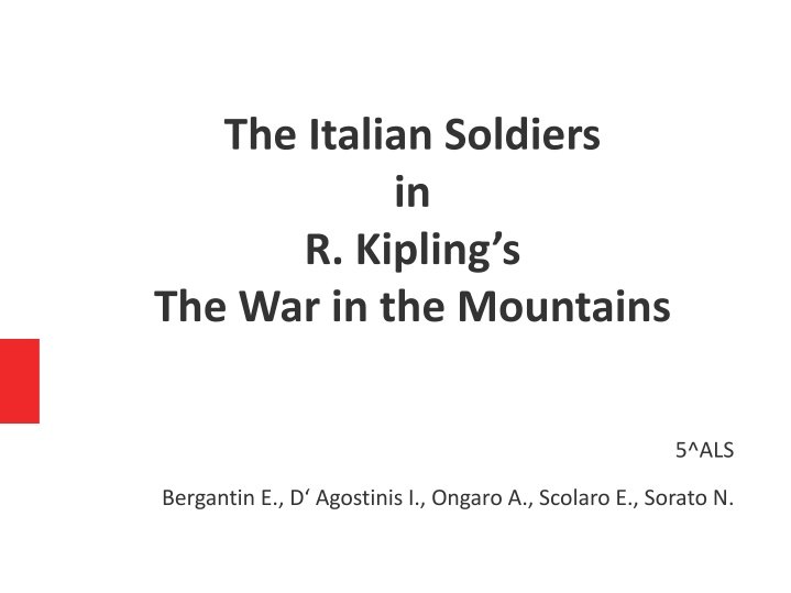 the italian soldiers in r kipling