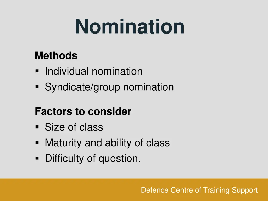 nomination