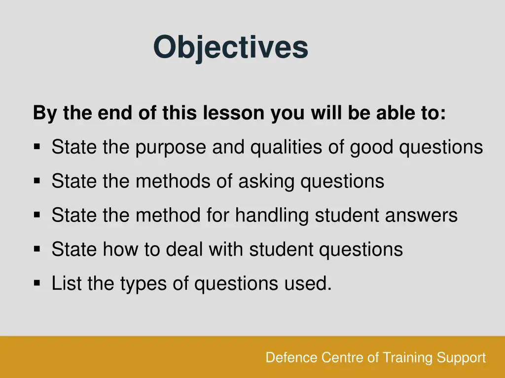 objectives