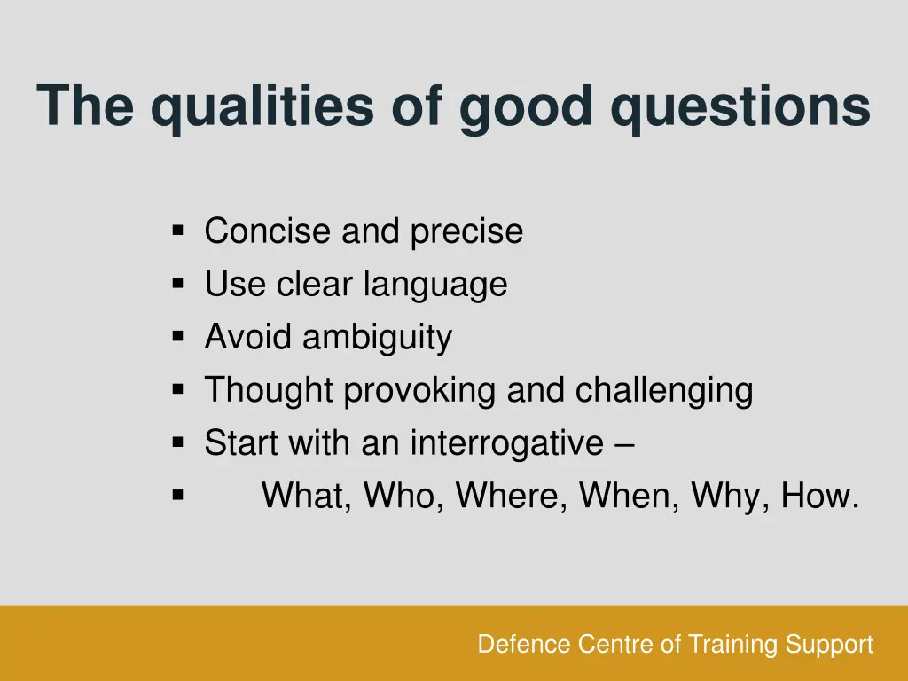 the qualities of good questions 2