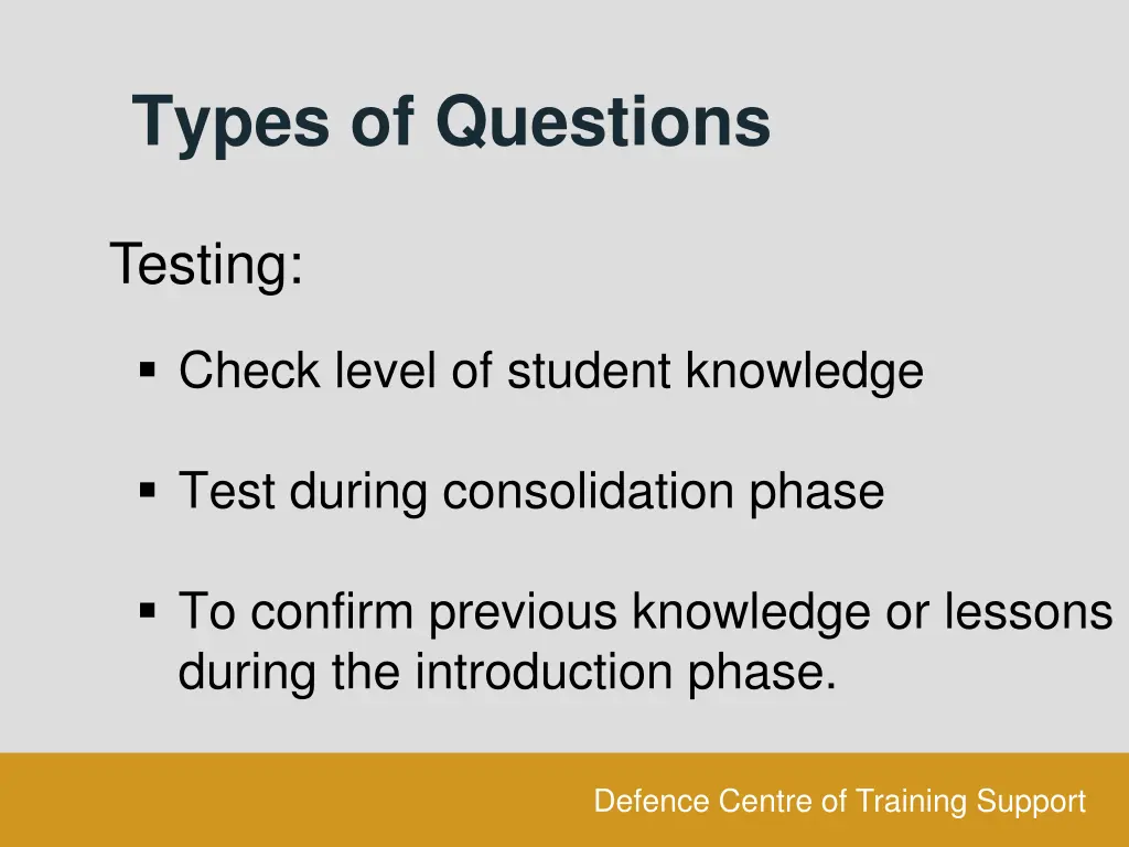 types of questions 1