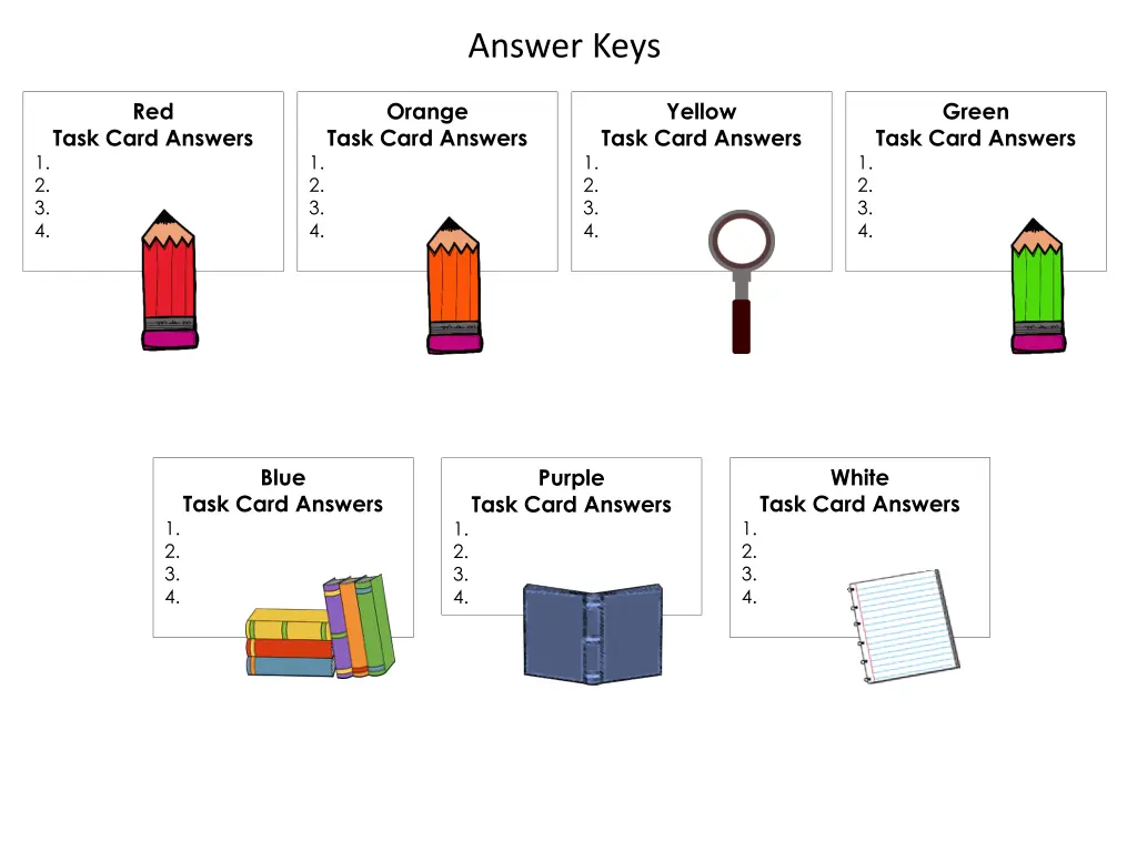 answer keys