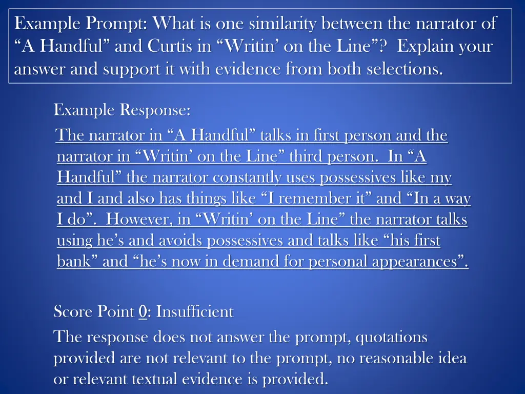 example prompt what is one similarity between