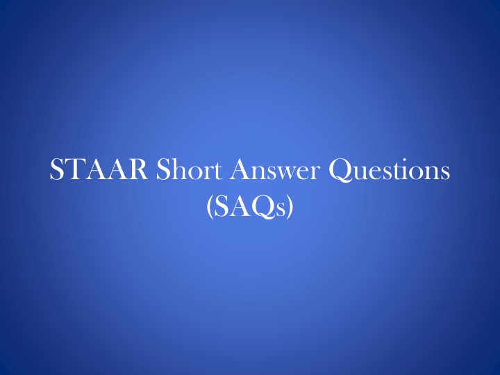 staar short answer questions saqs