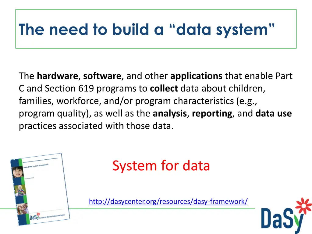 the need to build a data system