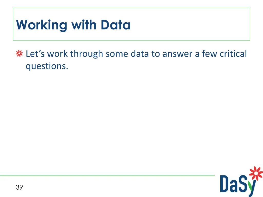 working with data