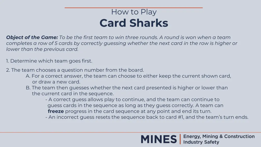 how to play card sharks