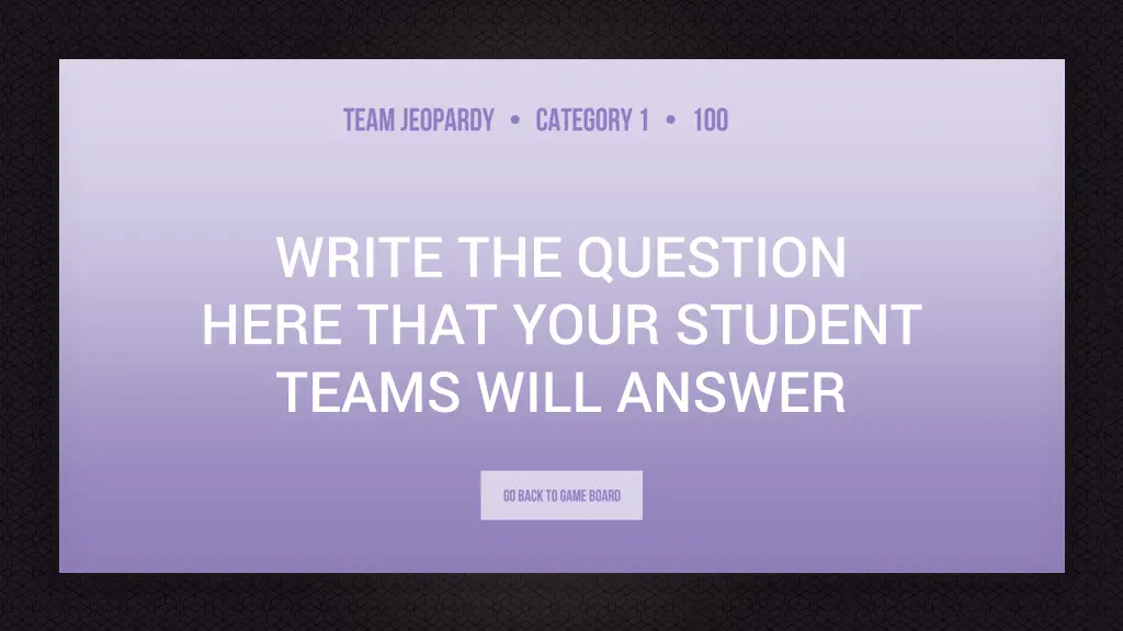 write the question here that your student teams 10