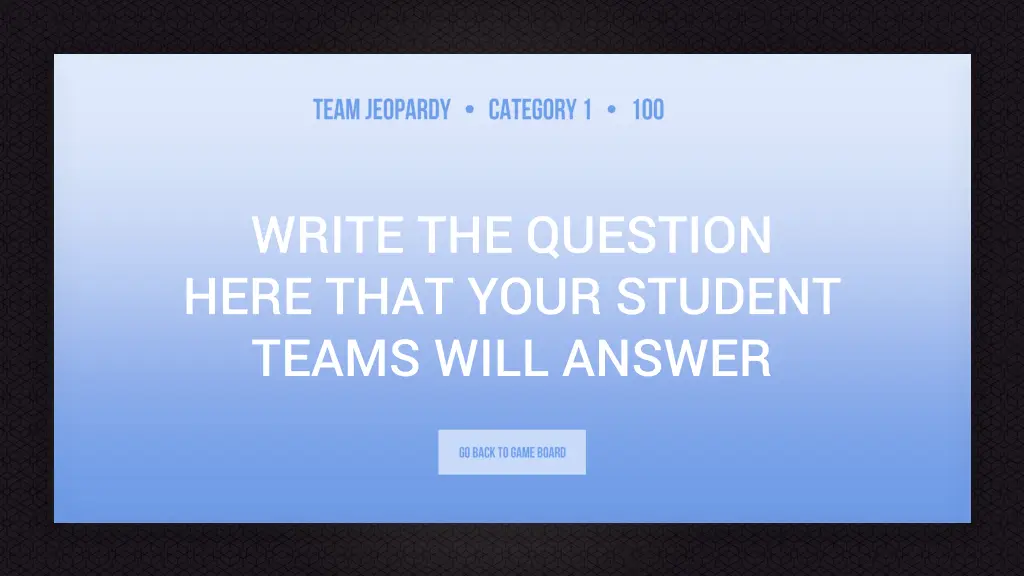 write the question here that your student teams 15