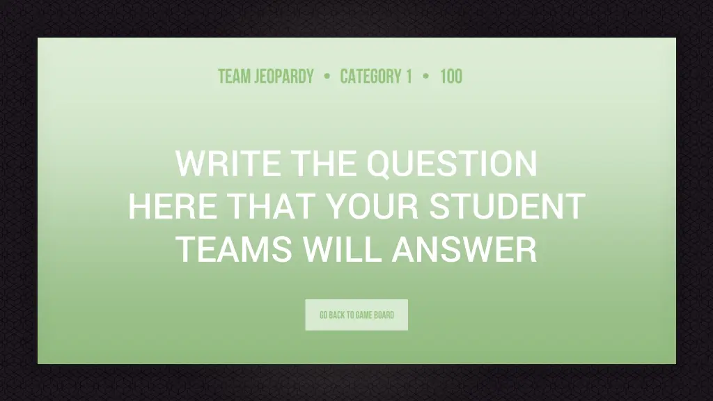 write the question here that your student teams 20