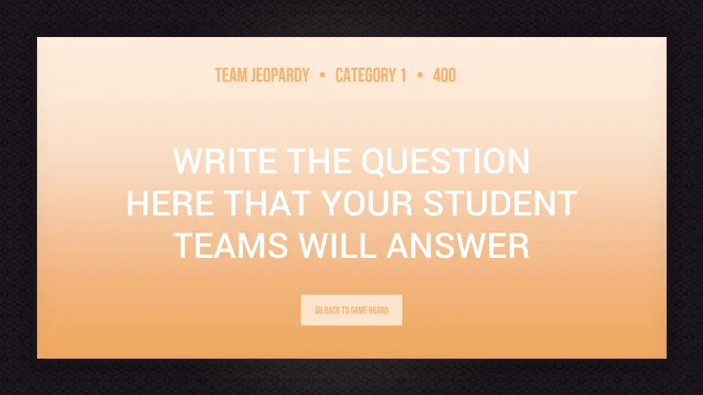 write the question here that your student teams 8