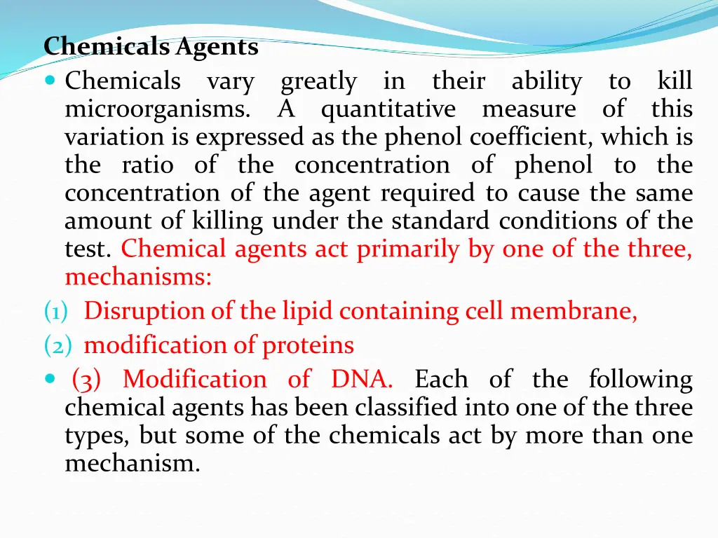 chemicals agents chemicals microorganisms