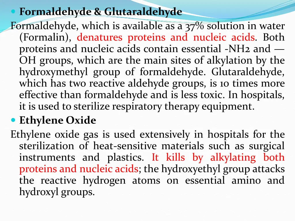 formaldehyde glutaraldehyde formaldehyde which