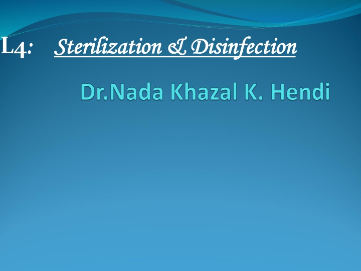 l4 sterilization sterilization disinfection