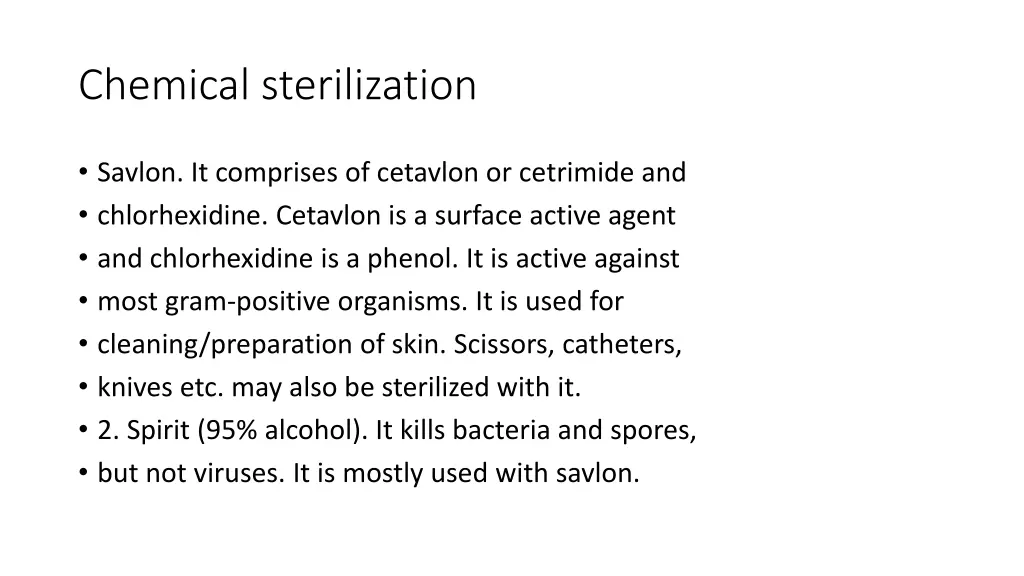 chemical sterilization