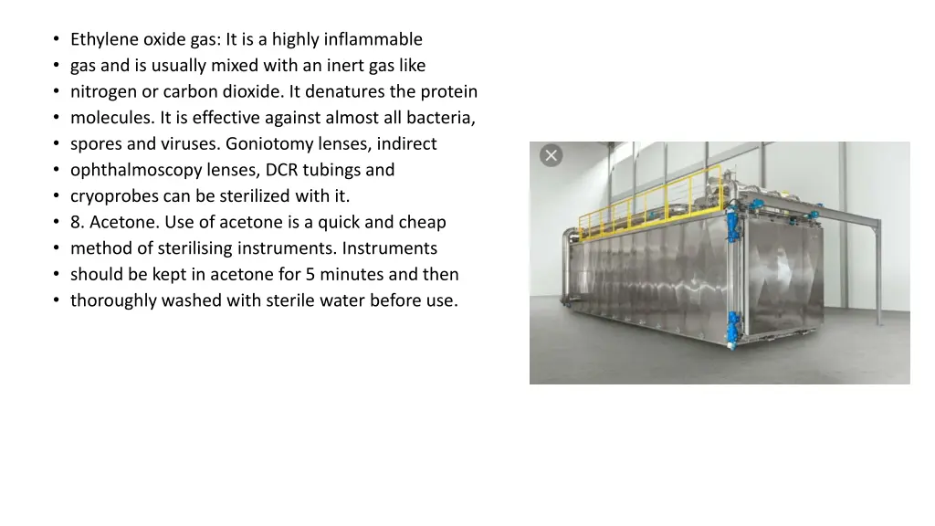 ethylene oxide gas it is a highly inflammable