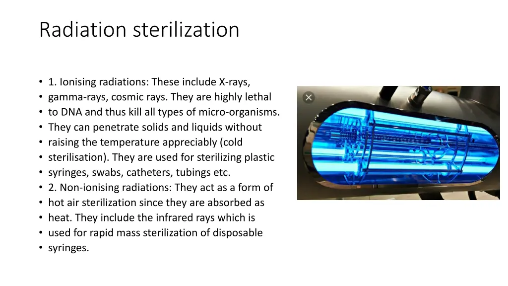 radiation sterilization