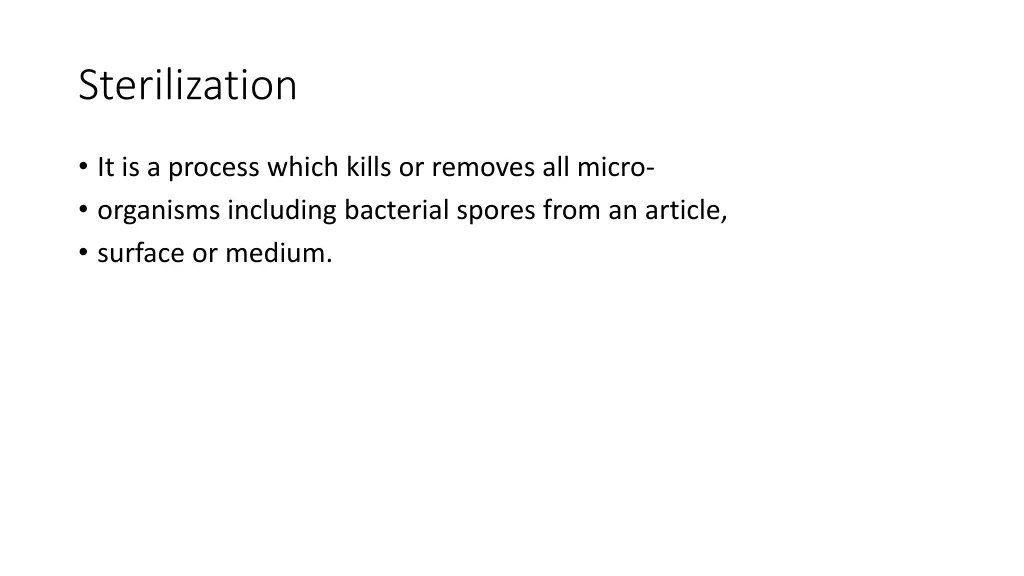 sterilization