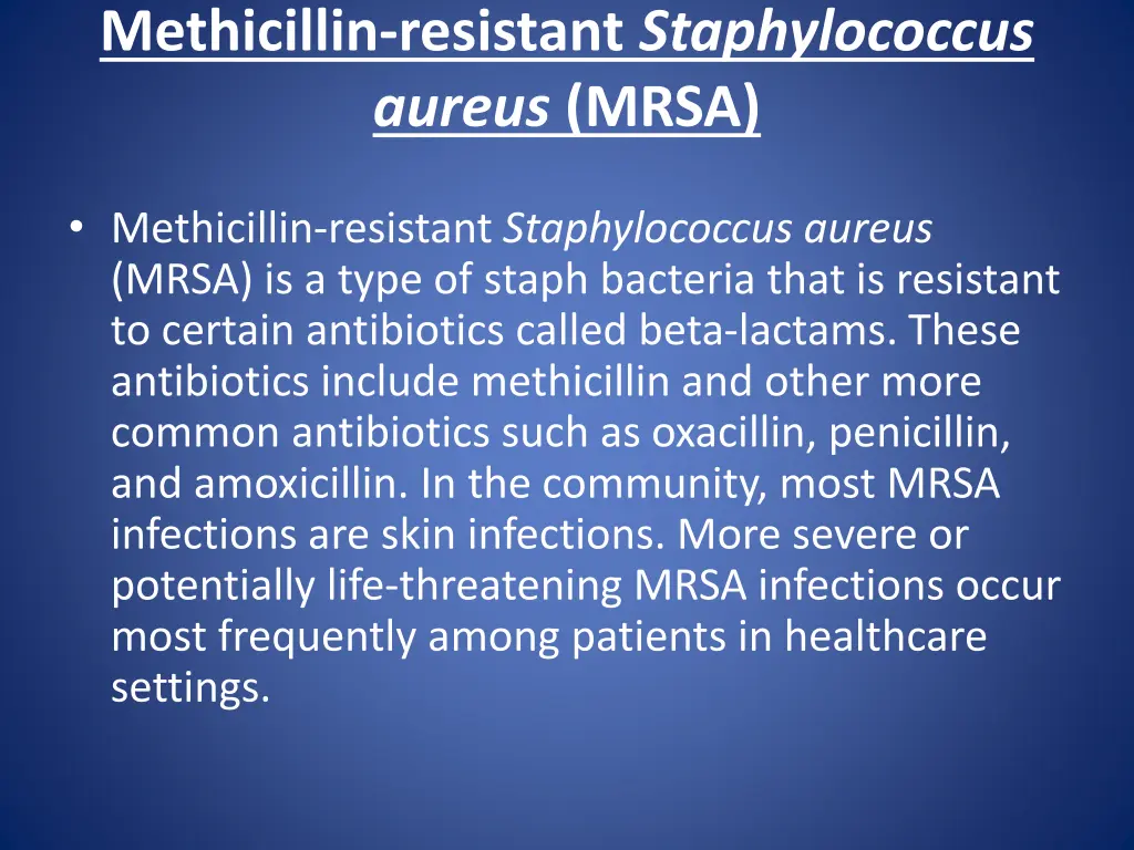 methicillin resistant staphylococcus aureus mrsa