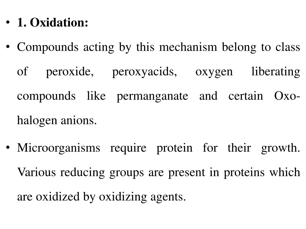 1 oxidation