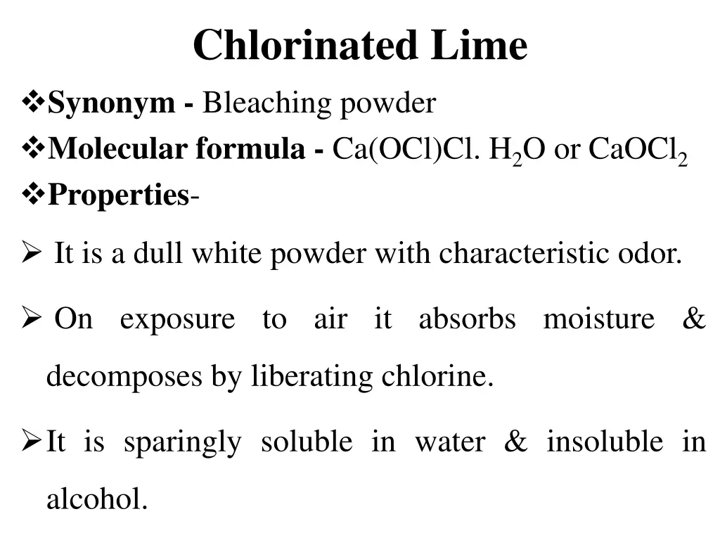 chlorinated lime