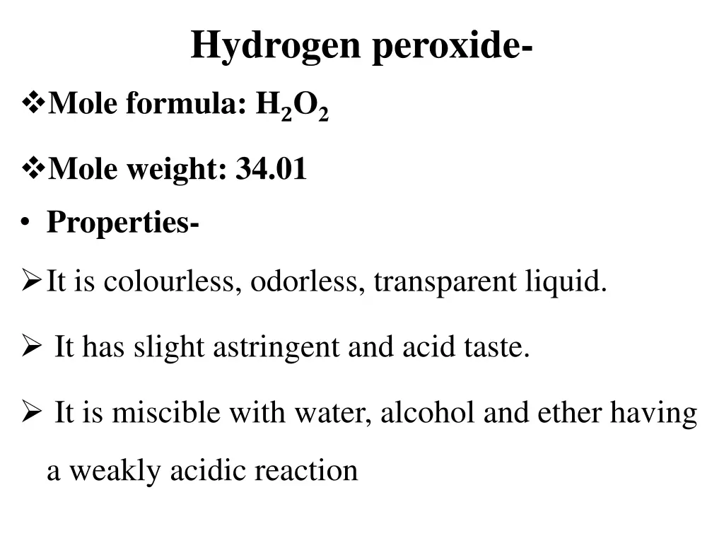 hydrogen peroxide