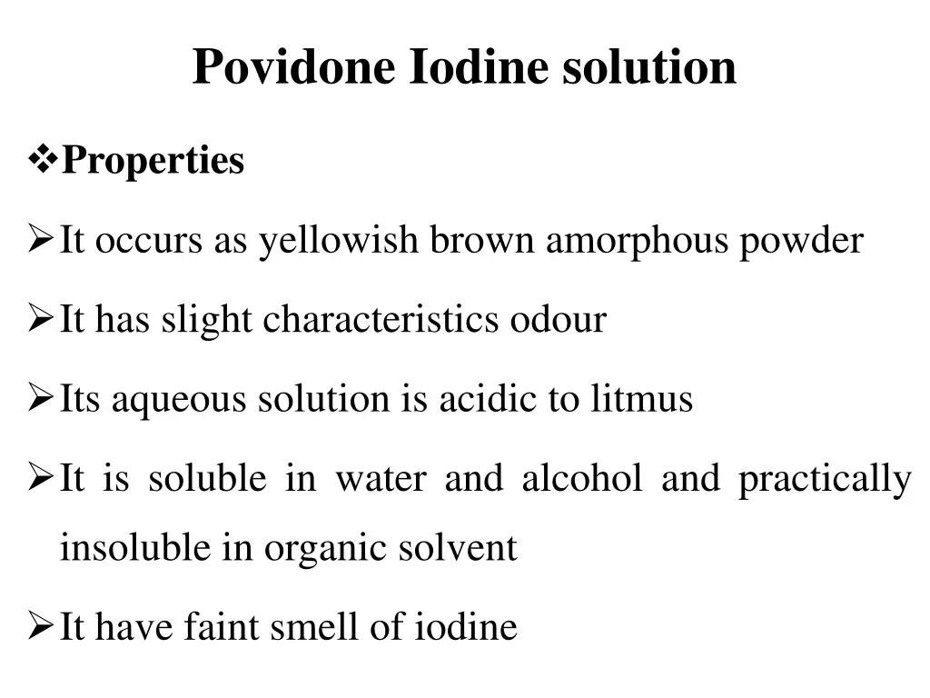 povidone iodine solution