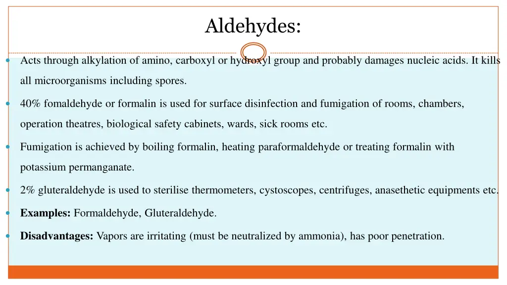 aldehydes