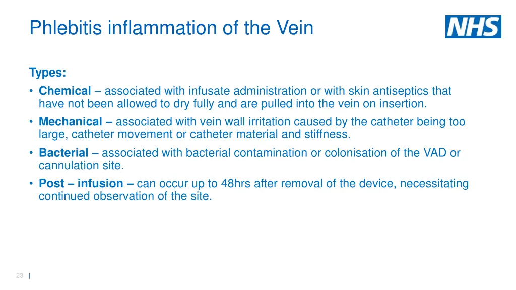 phlebitis inflammation of the vein