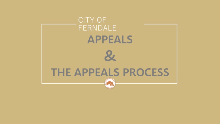 city of ferndale appeals the appeals process