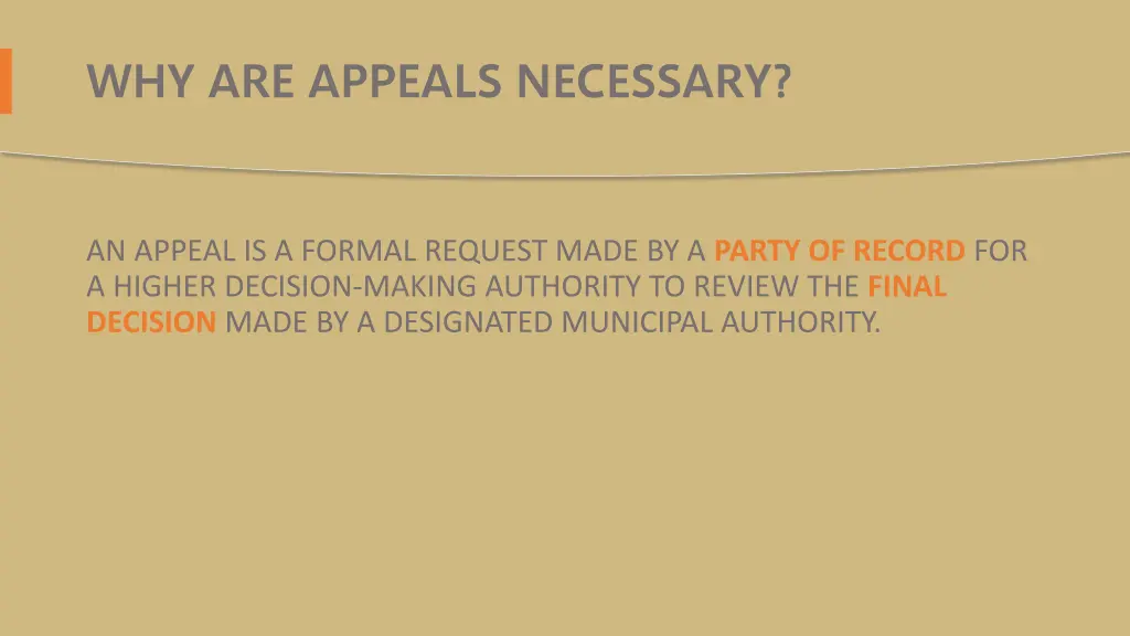 why are appeals necessary