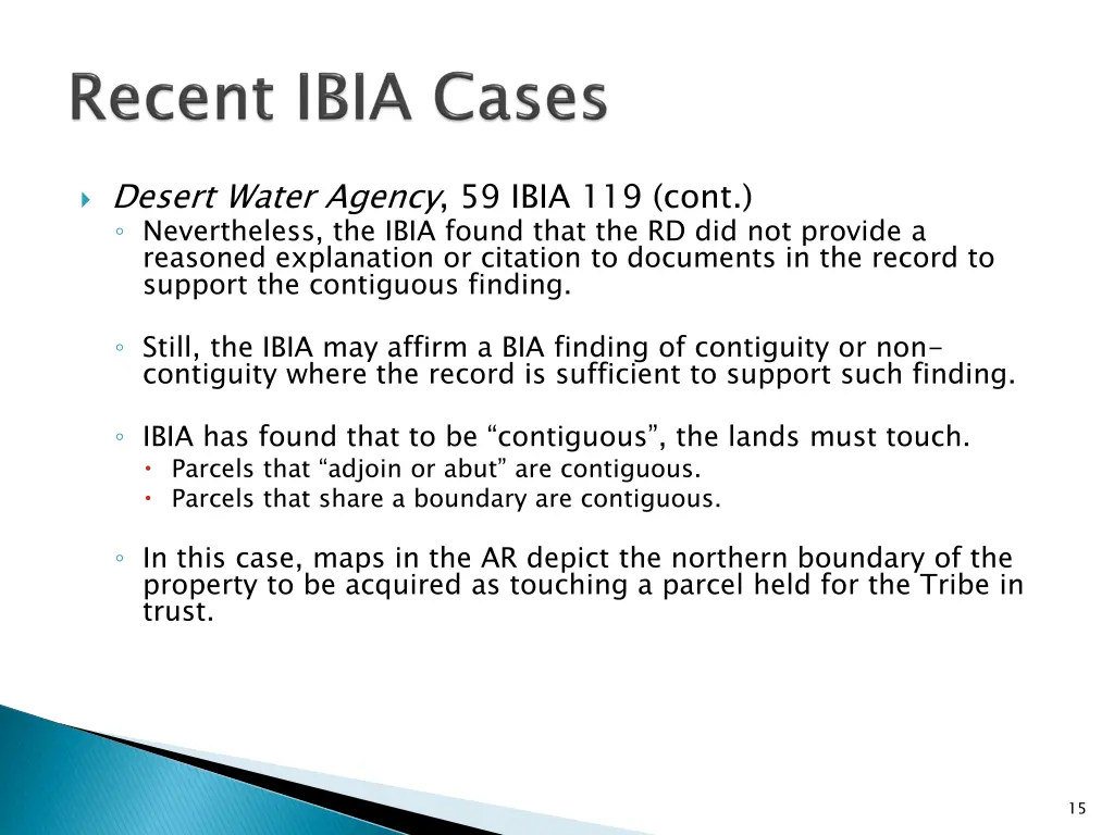 desert water agency 59 ibia 119 cont nevertheless