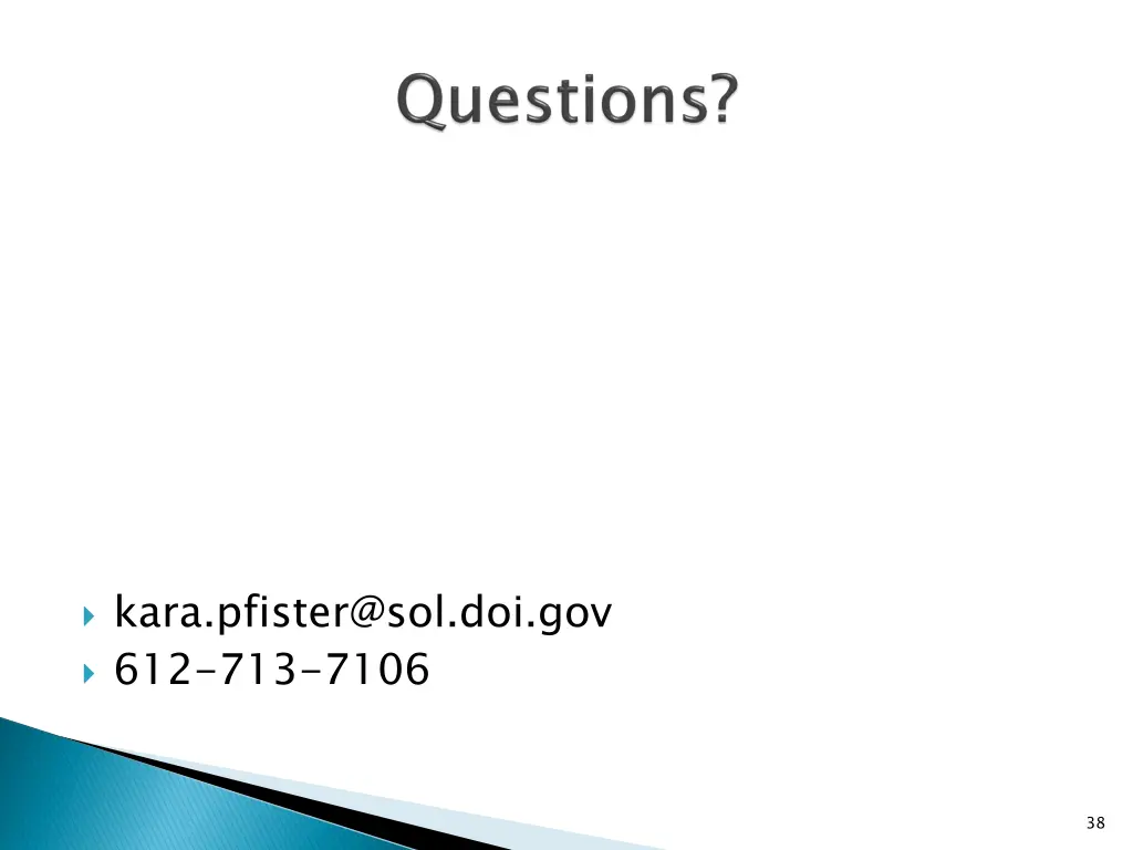 kara pfister@sol doi gov 612 713 7106