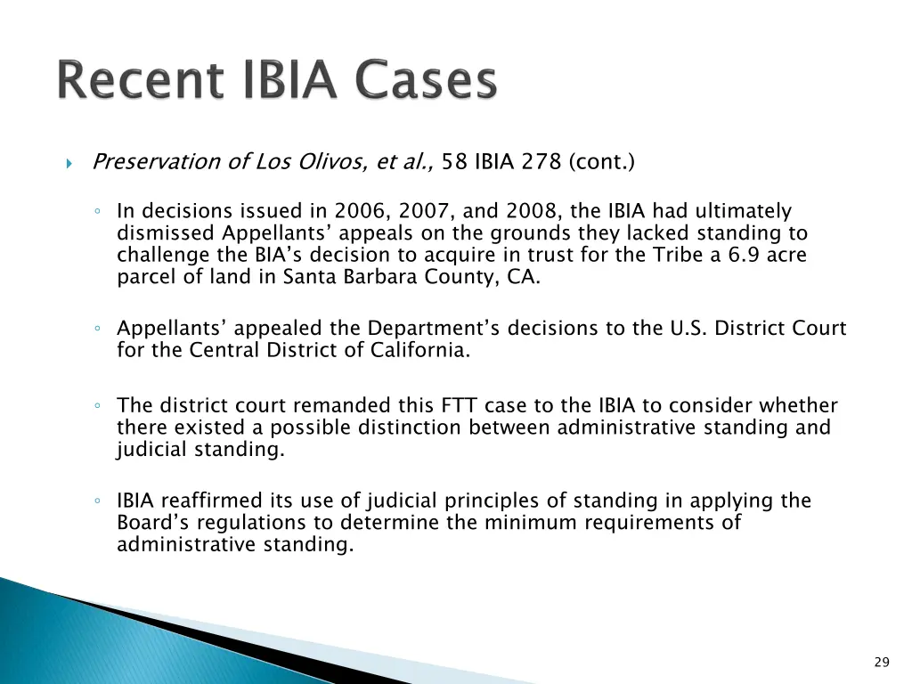 preservation of los olivos et al 58 ibia 278 cont 1