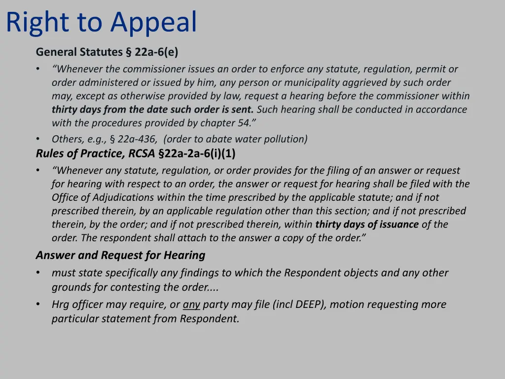 right to appeal