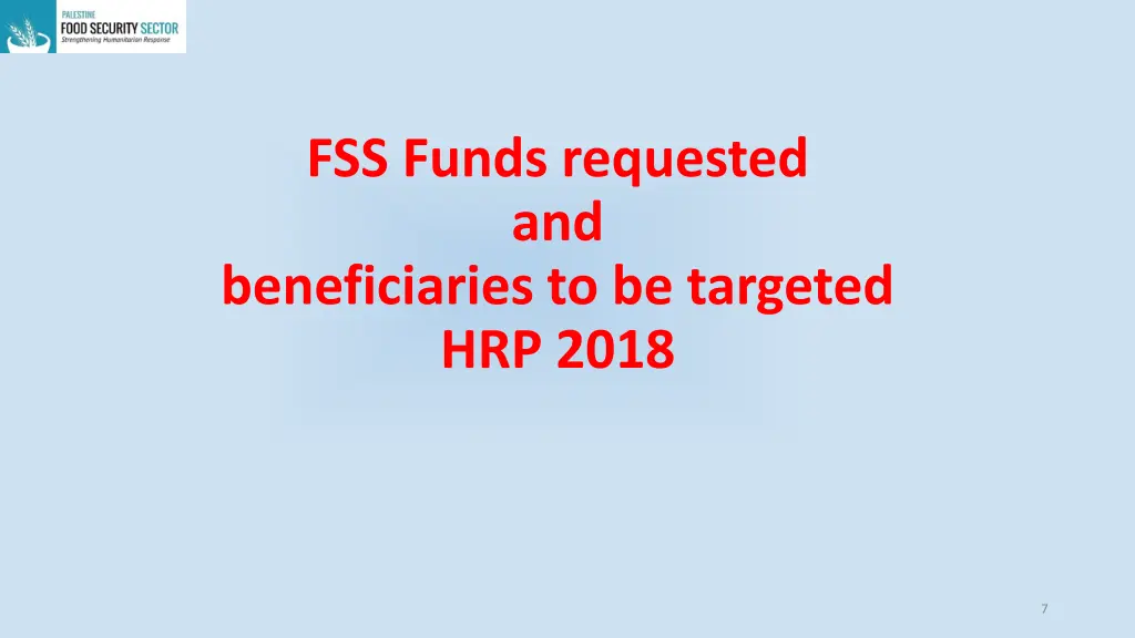 fss funds requested and beneficiaries