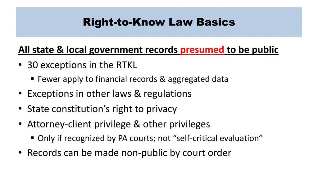 right to know law basics 1